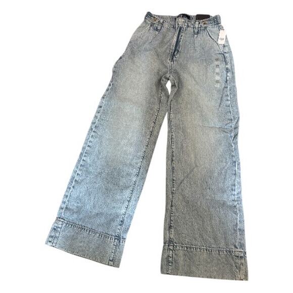 New Gap Factory High Rise Wide Leg SuperLight Denim Jeans 4/27 - Picture 4 of 10